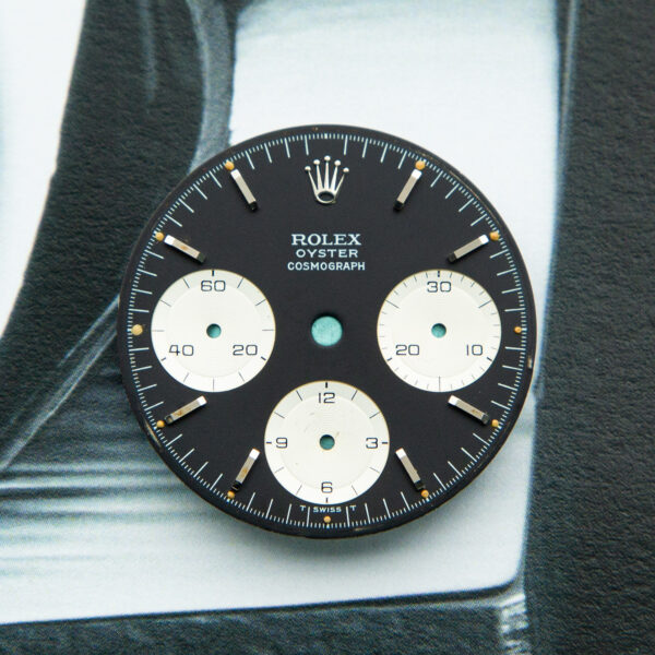 Dial Rolex for Daytona Cosmograph, Ref: 6263/ 6265 Black Color, First Series, Stainless Steel - immagine 7