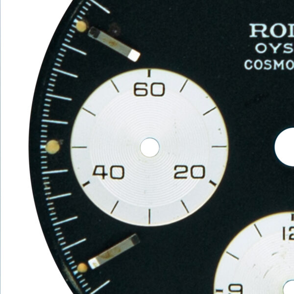 Dial Rolex for Daytona Cosmograph, Ref: 6263/ 6265 Black Color, First Series, Stainless Steel - immagine 4