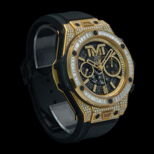 Hublot, Big Bang, Fly-Back Chronograph, 411.VX.1180.PR.0904.TMT18, Floyd Mayweather Limited Edition, 45 mm, Yellow Gold with Diamonds - immagine 4