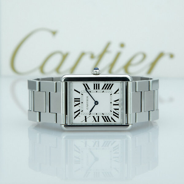 Cartier Tank Solo, 27x35 mm, Ref. 3169, White Dial, Stainless Steel - immagine 6