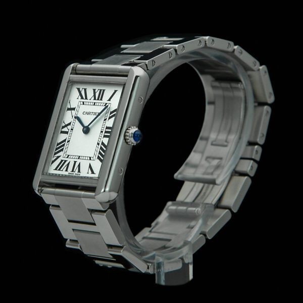 Cartier Tank Solo, 27x35 mm, Ref. 3169, White Dial, Stainless Steel - immagine 3