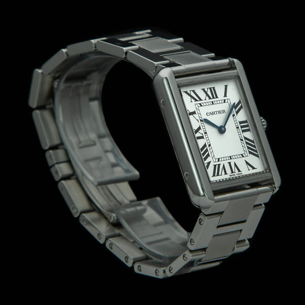 Cartier Tank Solo, 27x35 mm, Ref. 3169, White Dial, Stainless Steel - immagine 4