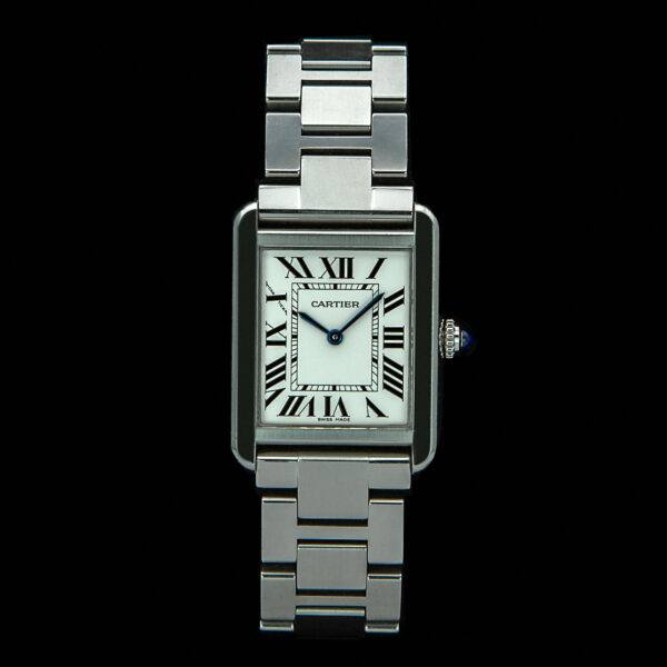 Cartier Tank Solo, 24x31 mm, Ref. 3170, White Dial, Year 2018, Full Set, Stainless Steel