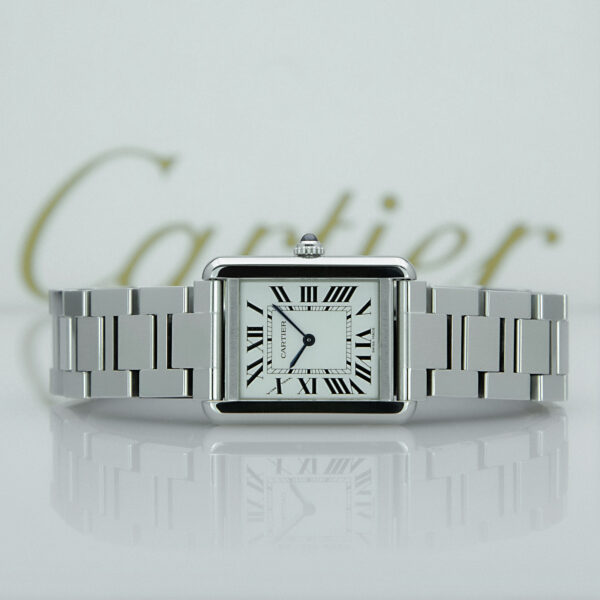 Cartier Tank Solo, 24x31mm, Ref. 3170, White Dial, Stainless Steel - immagine 6
