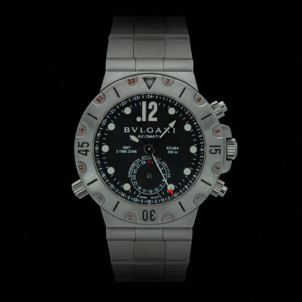 Bulgari, Diagono Scuba GMT, 38mm, Ref. SD38SGMT, Stainless Steel
