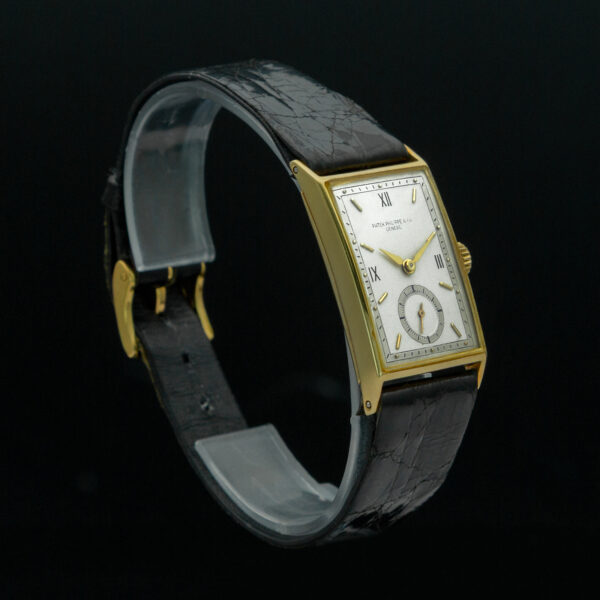Patek Philippe, Tegolino, 22,5x37,5mm, Ref. 1470, With Extract, Year: 1943, White Dial, Yellow Gold - immagine 5
