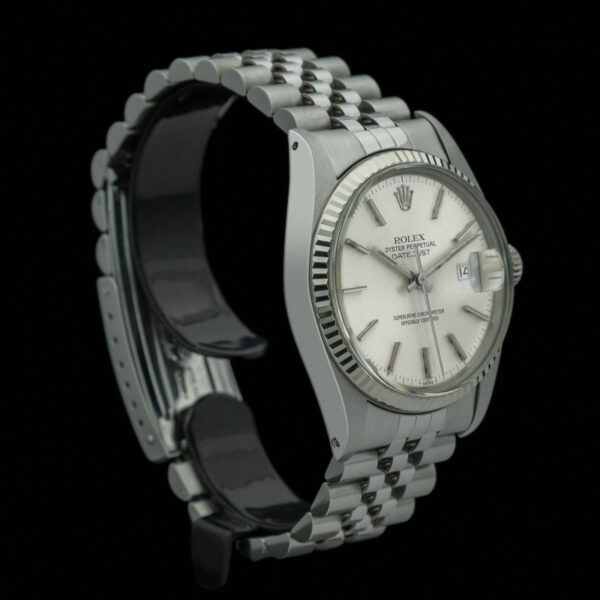 Rolex, DateJust 36mm, Ref. 16014, Silver Dial, Year: 1978, Jubilee Bracelet, Stainless Steel - immagine 4