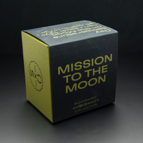 Swatch x Omega, MoonSwatch "Mission to the Moonshine Gold Pink", Full Moon April, 42mm, Black Dial, Bioceramic - immagine 3