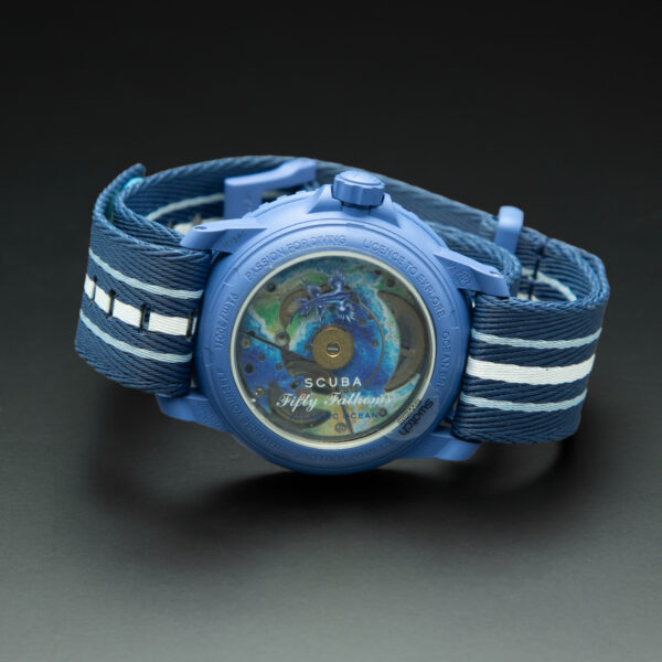 Swatch x Blancpain  , Scuba Fifty Fathoms "Atlantic Ocean", 42mm, Blue Dial, Bioceramic - immagine 5