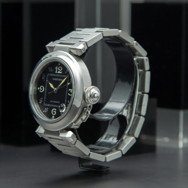 Cartier, Pasha C, 35 mm, Ref. 2324, Black Dial, Stainless Steel - immagine 3