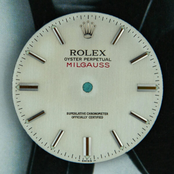 Dial for Rolex Milgauss, ref. 1019, Service, Stainless Steel, Silver
