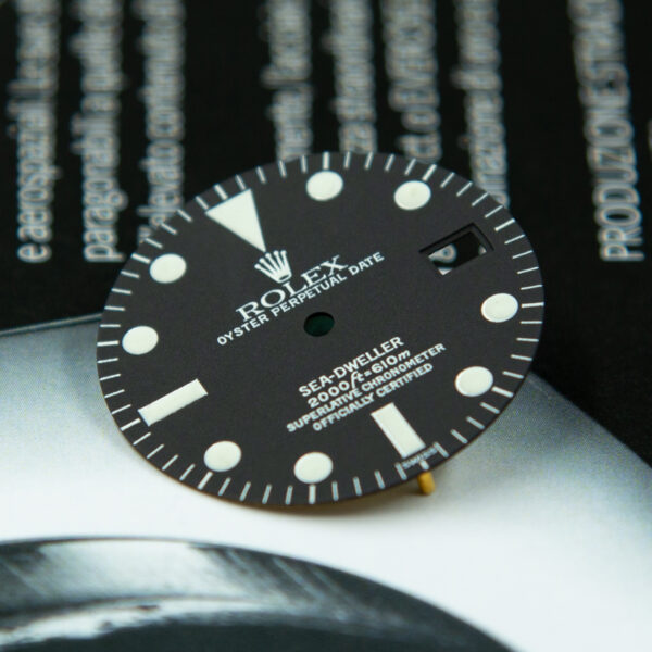Dial for Rolex Sea-dweller, ref. 1665, Stainless Steel, Black, Only Swiss - immagine 3