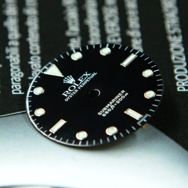 Dial for Rolex Submariner, ref. 5513, Service Dial, Luminova, Black - immagine 3