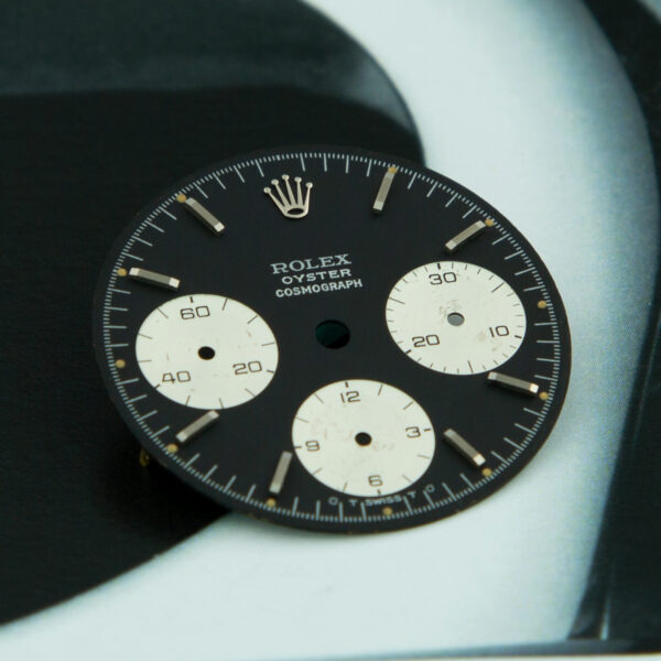 Dial Rolex for Daytona Cosmograph, Ref: 6263/ 6265, Sigma Roc, Black Color, Stainless Steel - immagine 3