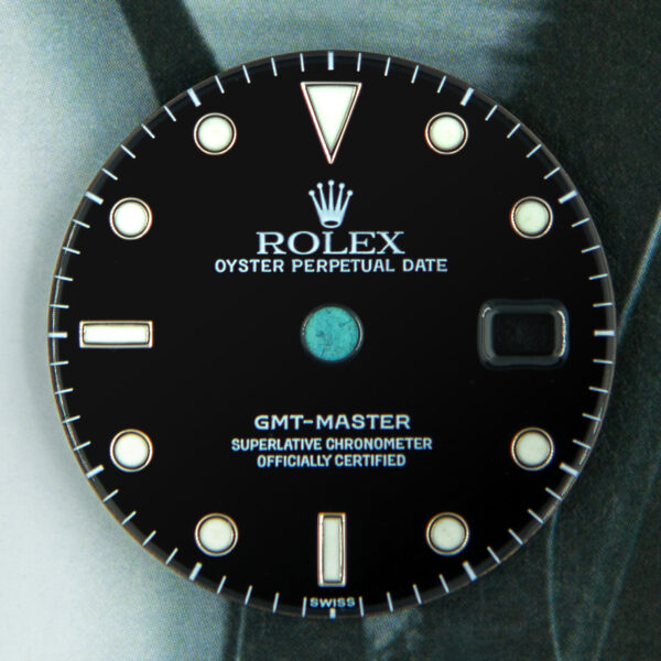 Dial for Rolex Gmt-Master, ref. 16700, Stainless Steel, Black, Only Swiss