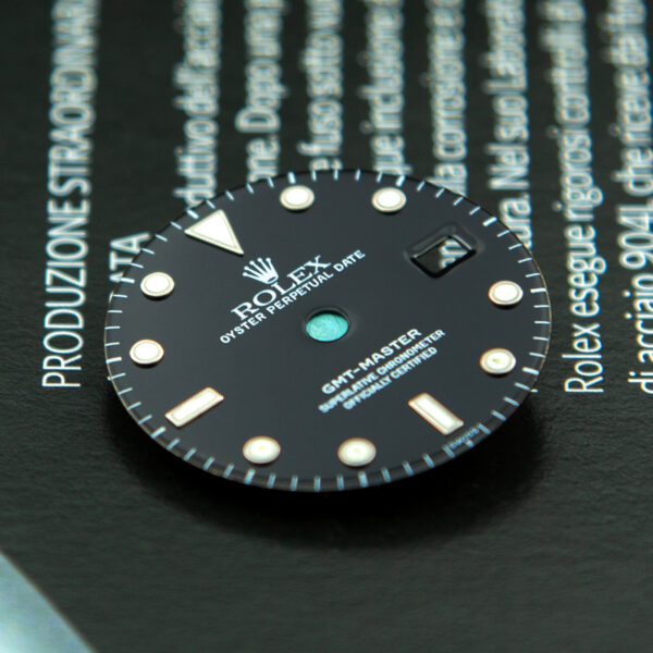 Dial for Rolex Gmt-Master, ref. 16700, Stainless Steel, Black, Only Swiss - immagine 3