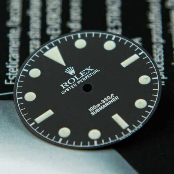 Dial for Rolex Submariner, ref. 6536, 5508, Service dial, Tritium, Black - immagine 3