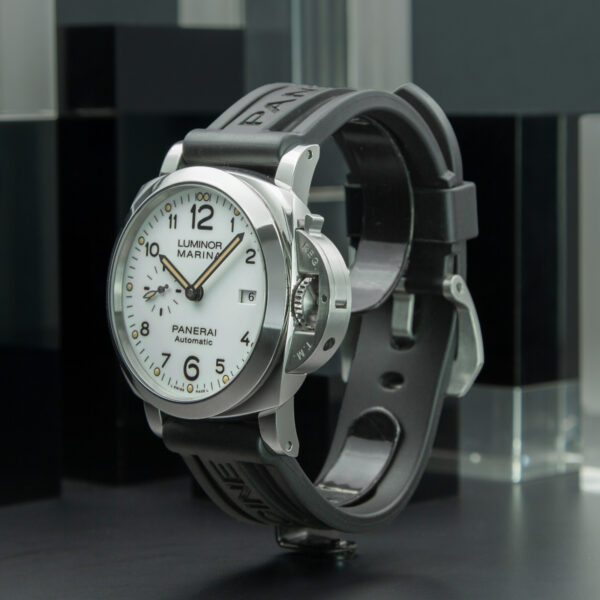 Officine Panerai, Luminor Marina "1950", 44mm, Ref. PAM01499, White Dial, Stainless Steel - immagine 3