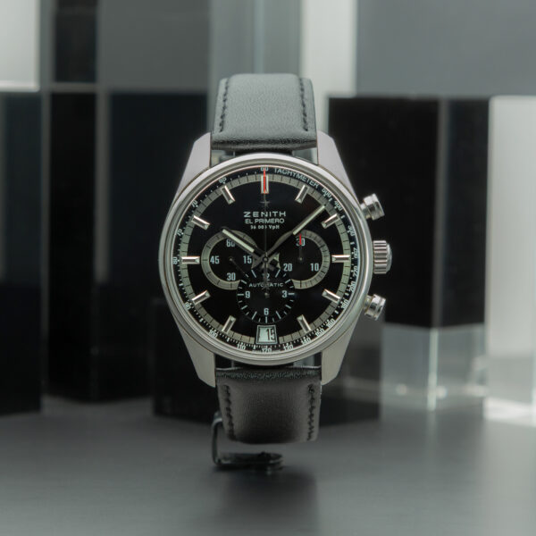 Zenith, El Primero 36'000VpH, 42mm, Ref. 03.2040.400/21.C496, Year: 2012, Black Dial, Stainless steel
