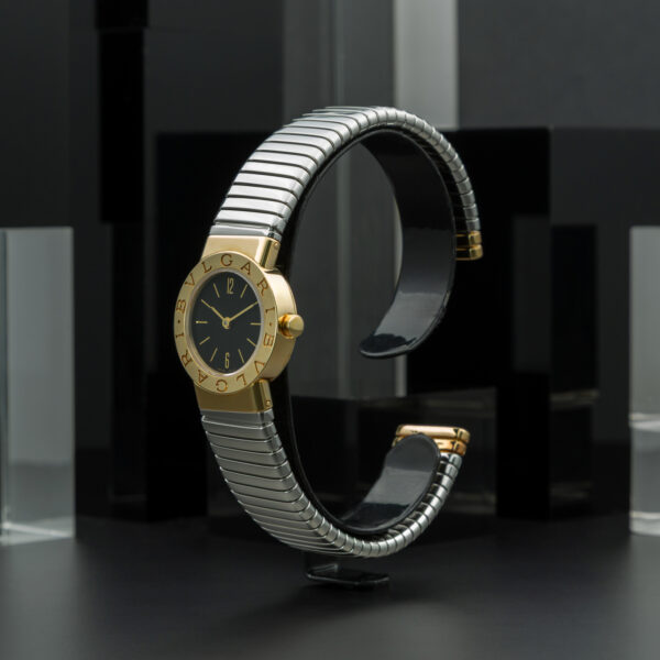 Bulgari, Tubogas, 22.5mm, Ref. BB232TG, Black Dial, Stainless Steel and Yellow Gold - immagine 3