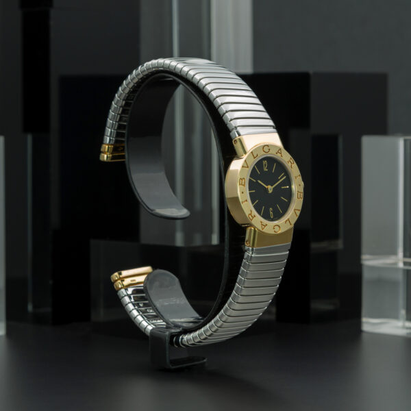 Bulgari, Tubogas, 22.5mm, Ref. BB232TG, Black Dial, Stainless Steel and Yellow Gold - immagine 4