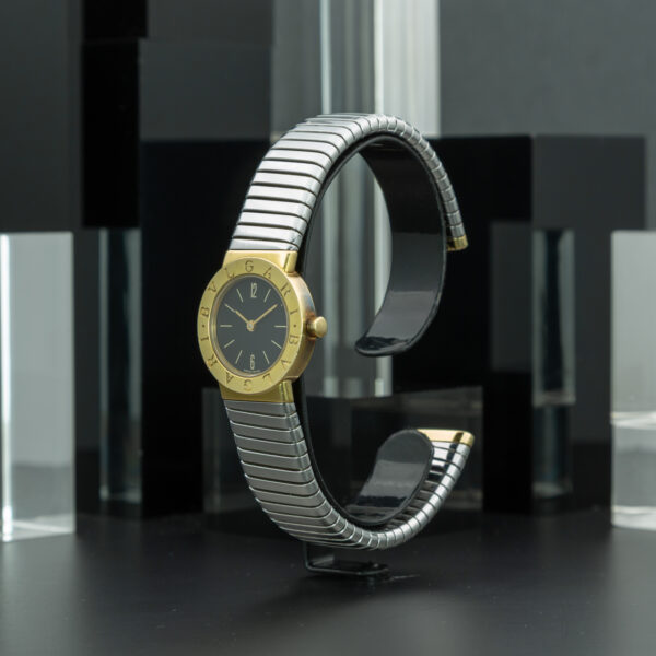 Bulgari, Tubogas, 22.5mm, Ref. BB232T, Black Dial, Stainless Steel and Yellow Gold - immagine 3