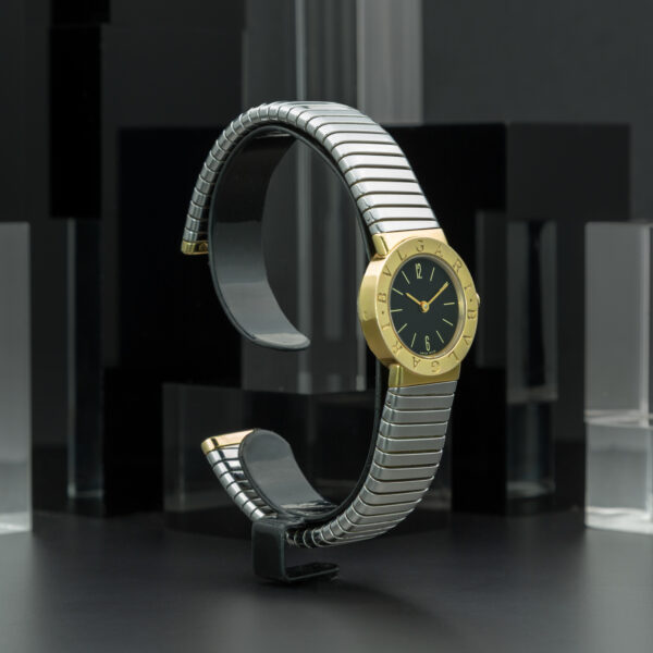 Bulgari, Tubogas, 22.5mm, Ref. BB232T, Black Dial, Stainless Steel and Yellow Gold - immagine 4