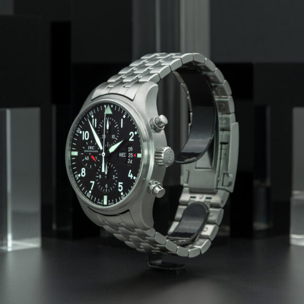 IWC, Pilot Chronograph, 43 mm, Ref. IW377704, Black Dial, Full Set, Stainless Steel - immagine 3