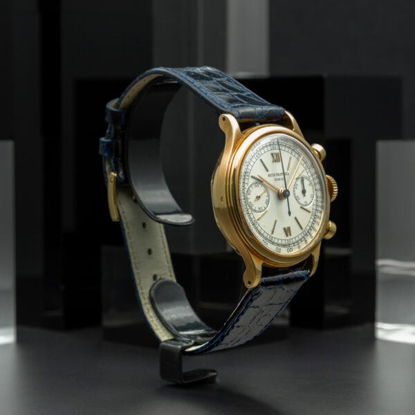 Patek Philippe & Co, Chronograph "Tasti Tondi", 35mm, Ref. 1463, Year: 1946/47, Yellow Gold - immagine 6