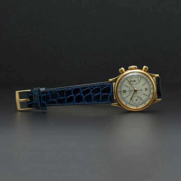 Patek Philippe & Co, Chronograph "Tasti Tondi", 35mm, Ref. 1463, Year: 1946/47, Yellow Gold - immagine 13