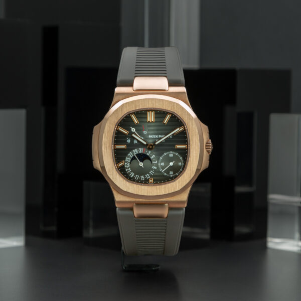 Patek Philippe, Nautilus, 40x38mm, Ref. 5712R-001, Year: 2008, Brown Fumè Dial ,Full Set, Rose Gold