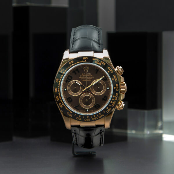 Rolex, Daytona, 40mm Ref. 116515LN, Year:2017, Chocolate Dial, Full Set, Rose Gold