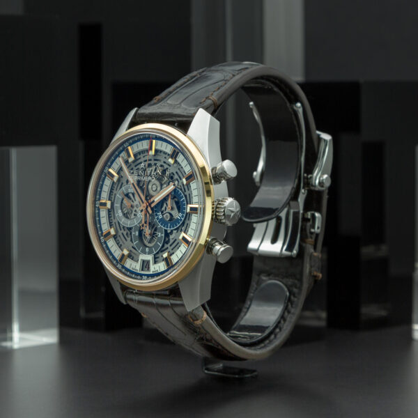 Zenith, El Primero "Full Open" Chronomaster, 42mm, Ref. 51.2081.400/78.C810, Year: 2018, Skeleton Dial, Stainless Steel and Rose Gold - immagine 3