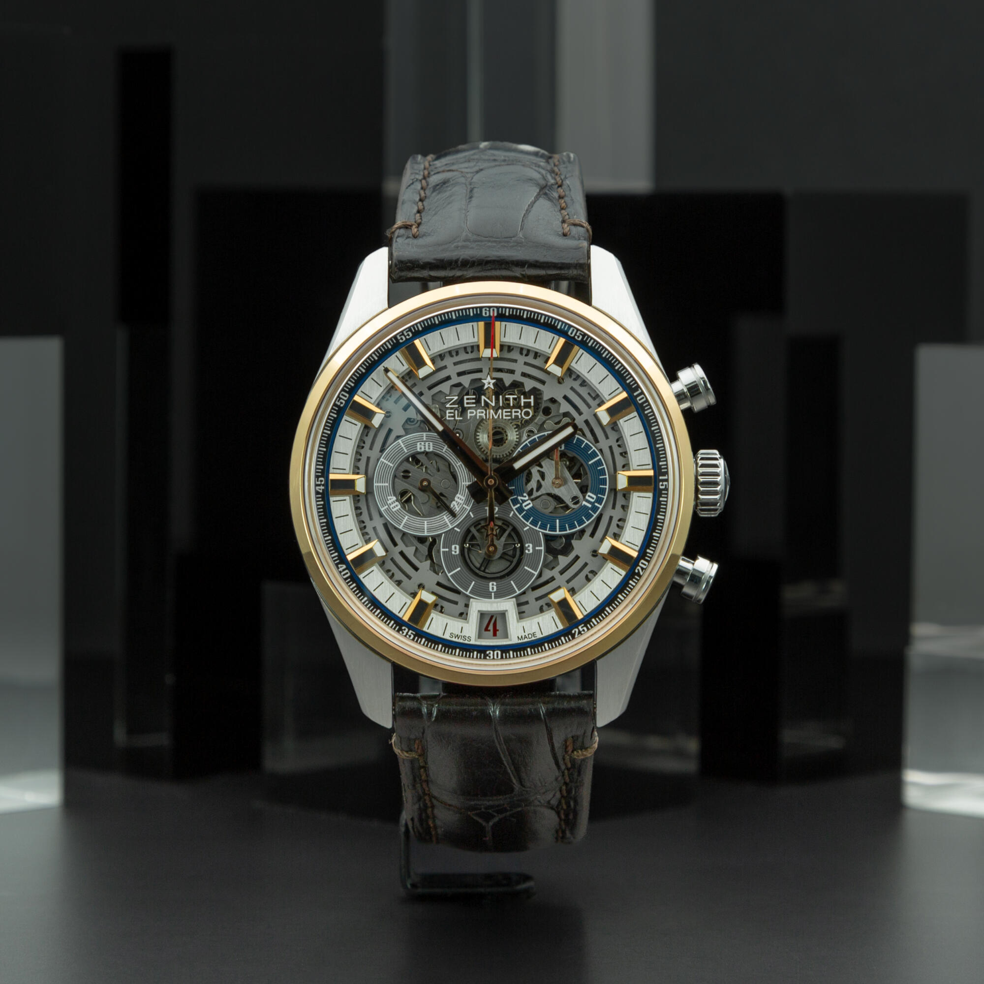 ZENITH 51.2081.400-78.C810 373017 2018 SKELETON NERO PELLE-9