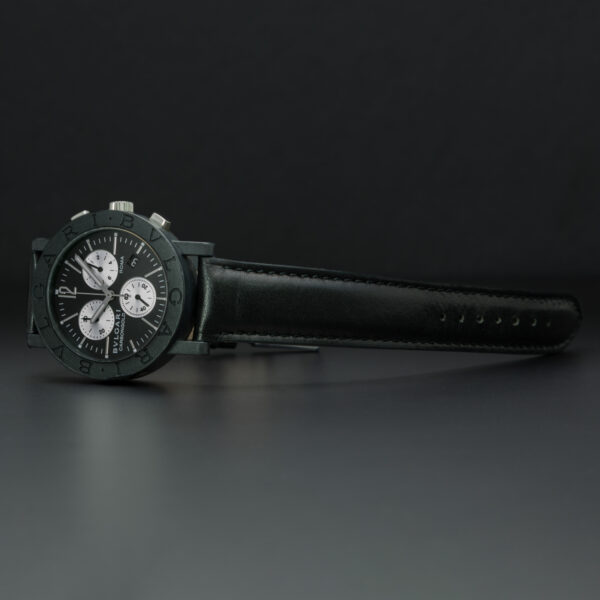 Bulgari, Carbon Gold Chronograph "Edition Roma", 40mm, Ref. BB38CLCH, Carbon and White Gold - immagine 5