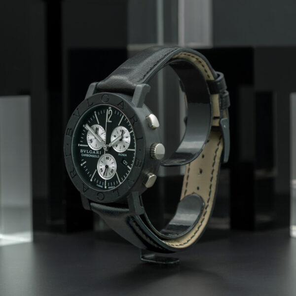 Bulgari, Carbon Gold Chronograph "Edition Roma", 40mm, Ref. BB38CLCH, Carbon and White Gold - immagine 3