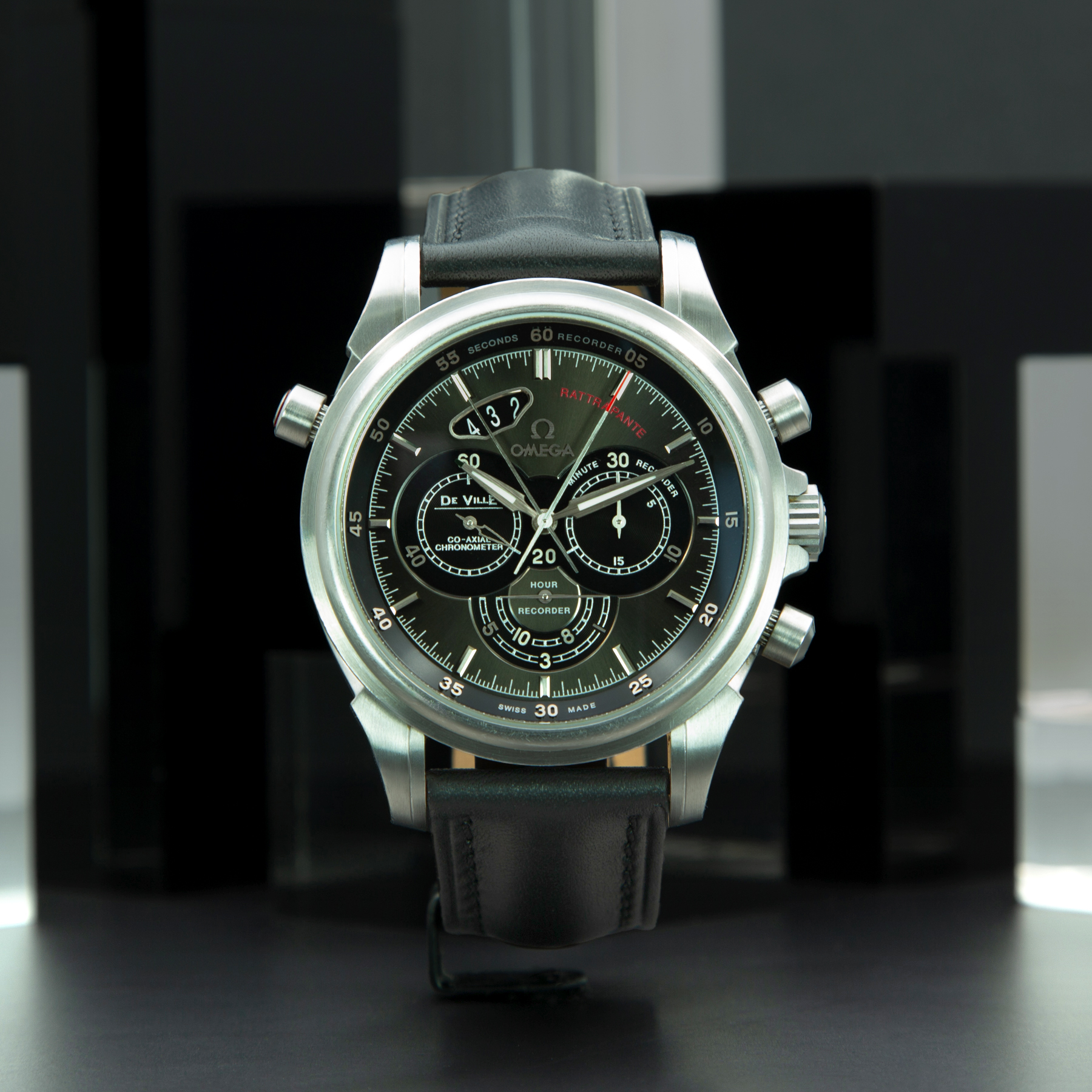 OMEGA 42213445106001 78256801 2012 GRIGIO-NERO PELLE NERA SI GAR-4