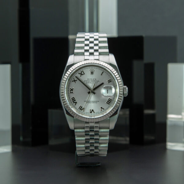 Rolex, DateJust 36mm, Ref. 116234, Roman Silver Dial, Year: 2006, Jubilee Bracelet, Stainless Steel