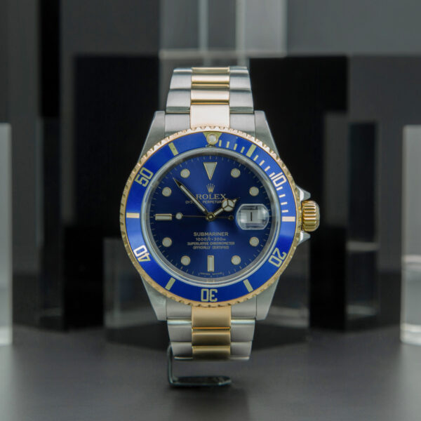 Rolex, Submariner, 40mm, Ref. 16613, Year; 2007, Full Set, Blue Dial, Stainless Steel and Yellow Gold