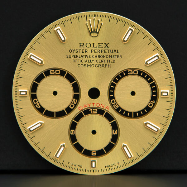 Dial Rolex for Daytona Zenith, Ref: 16523, 16528, Champagne Color Dial, Yellow Gold