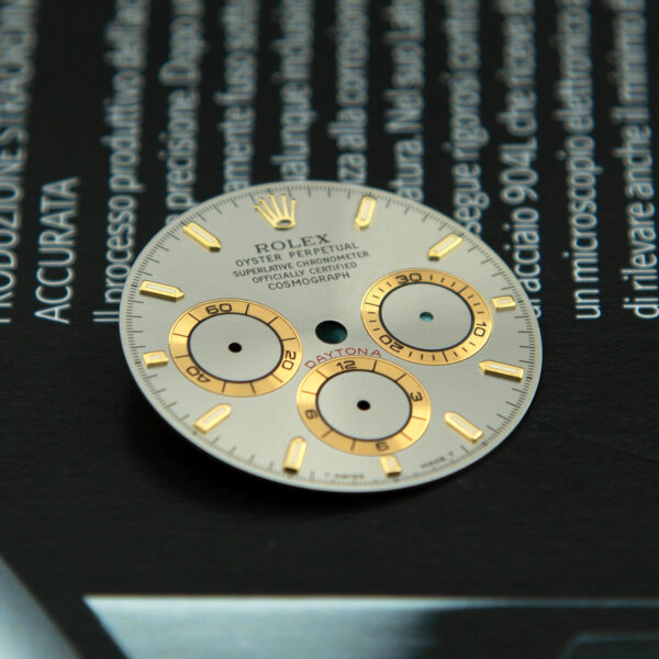 Dial Rolex for Daytona Zenith, Ref: 16523, 16518, Grey Color Dial, Yellow Gold. - immagine 3