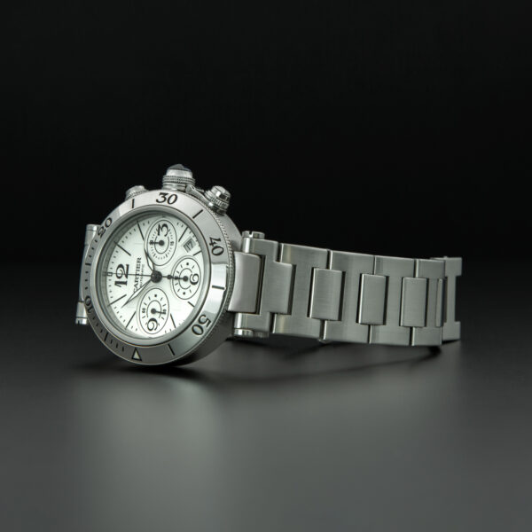 Cartier, Pasha Seatimer, 42mm, Ref. 2995, White Dial, Full Set, Stainless Steel - immagine 5