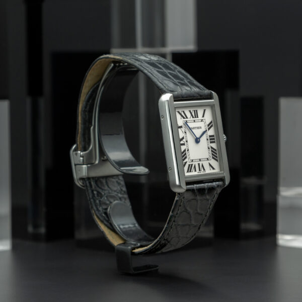 Cartier, Tank Solo, 24x31mm, Ref. 3169, White Dial, Stainless Steel - immagine 4
