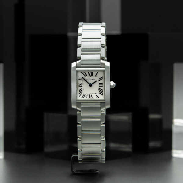 Cartier, Tank Française, 20x25mm, Ref. 3217, White Dial, Stainless  Steel