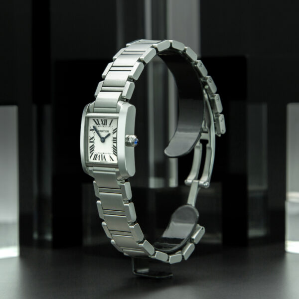 Cartier, Tank Française, 20x25mm, Ref. 3217, White Dial, Stainless Steel - immagine 3