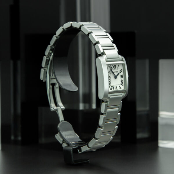 Cartier, Tank Française, 20x25mm, Ref. 3217, White Dial, Stainless Steel - immagine 4