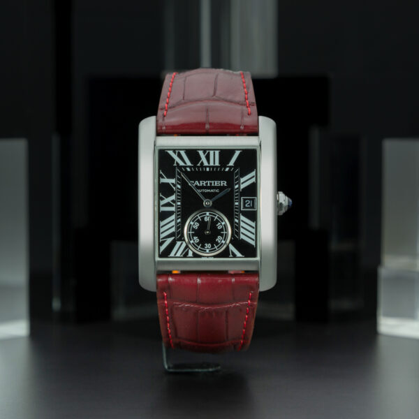 Cartier, Tank MC, 35x44mm, Ref. 3589, Black Dial, Stainless Steel