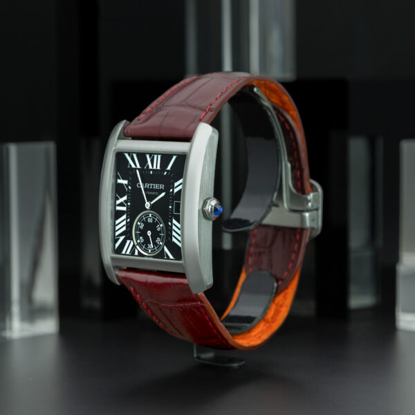 Cartier, Tank MC, 35x44mm, Ref. 3589, Black Dial, Stainless Steel - immagine 3