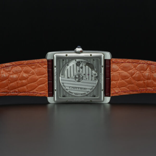 Cartier, Tank MC, 35x44mm, Ref. 3589, Black Dial, Stainless Steel - immagine 5