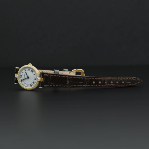 Cartier, Vendome, 30 mm, Ref. 81002, White Dial, Yellow Gold and Diamond Factory Set - immagine 5